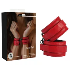NOIR RION - adjustable faux leather handcuffs (red)
