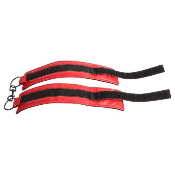 NOIR RION - adjustable faux leather handcuffs (red)