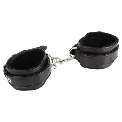 NOIR RION - adjustable faux leather wrist cuffs (black)