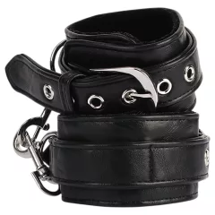 NOIR RION - adjustable faux leather wrist cuffs (black)