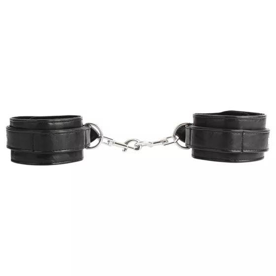 NOIR RION - adjustable faux leather wrist cuffs (black)
