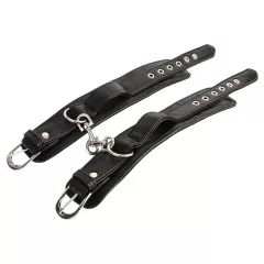 NOIR RION - adjustable faux leather wrist cuffs (black)