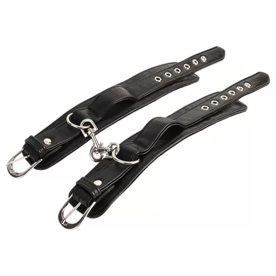 NOIR RION - adjustable faux leather wrist cuffs (black)