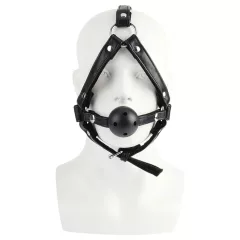 NOIR RION - adjustable, bit-gag mouthpiece (black)