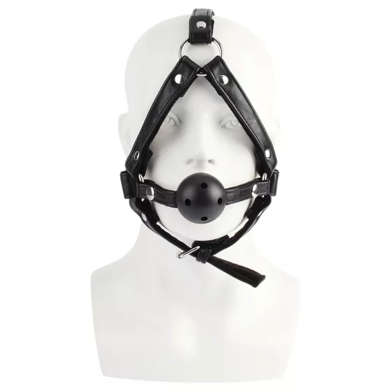 NOIR RION - adjustable, bit-gag mouthpiece (black)