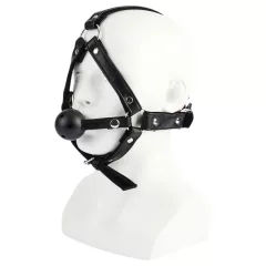 NOIR RION - adjustable, bit-gag mouthpiece (black)