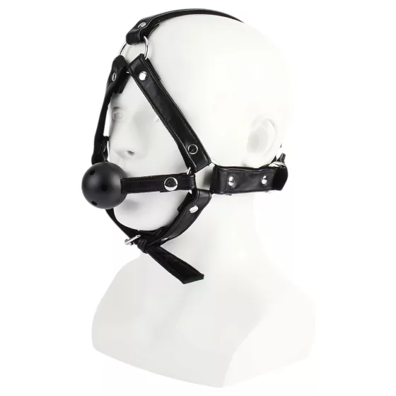 NOIR RION - adjustable, bit-gag mouthpiece (black)