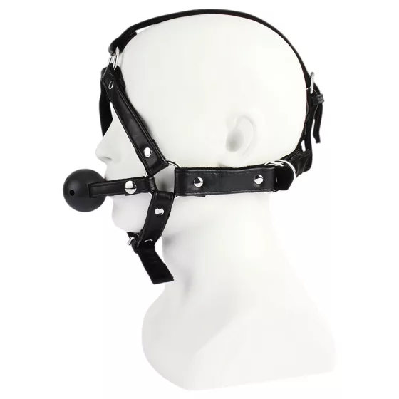 NOIR RION - adjustable, bit-gag mouthpiece (black)