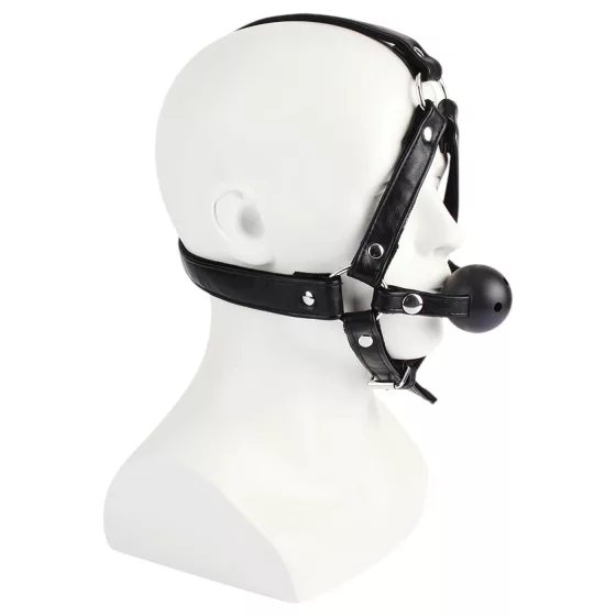 NOIR RION - adjustable, bit-gag mouthpiece (black)