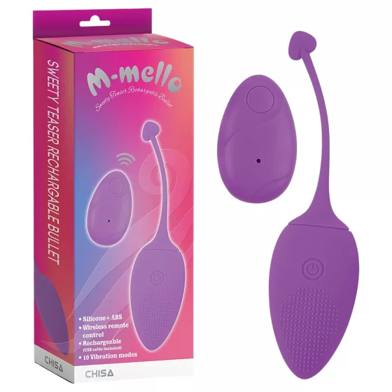 M-Mello Sweety Teaser - remote-controlled, rechargeable vibrating egg (purple)
