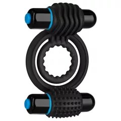 Doc Johnson Optimale - vibrating double penis ring (black)