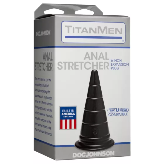 Doc Johnson TitanMen Anal Stretcher - tapered anal stretching plug (black) - 15 cm