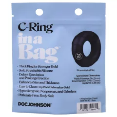 Doc Johnson C-Ring - Black Silicone Penis Ring
