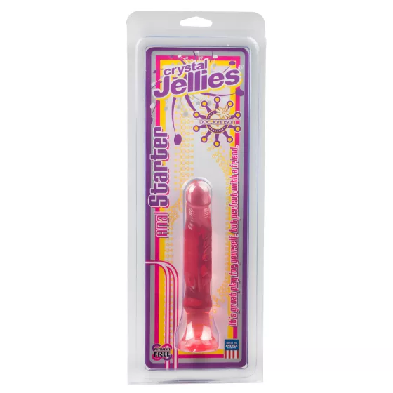 Crystal Jellies - suction‑cup anal dildo (pink)