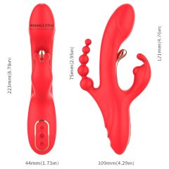 Bestoy - 3-Prong, Tongue Vibrator (Red)