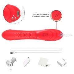 Bestoy - 3-Prong, Tongue Vibrator (Red)