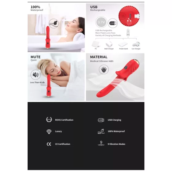 Bestoy - Waterproof G-Spot Vibrator (Red)