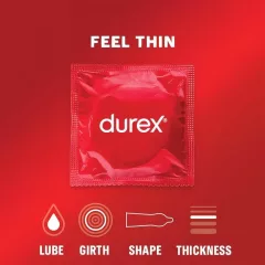 Durex Feel Thin - Natural Sensation Condoms (12 Pack)
