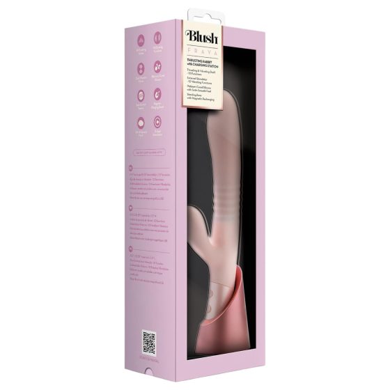 Blush Fraya - thrusting vibrator with clitoral arm (pink)
