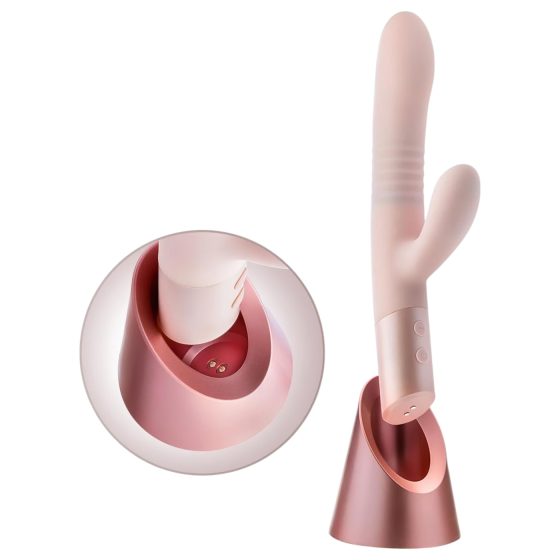 Blush Fraya - thrusting vibrator with clitoral arm (pink)