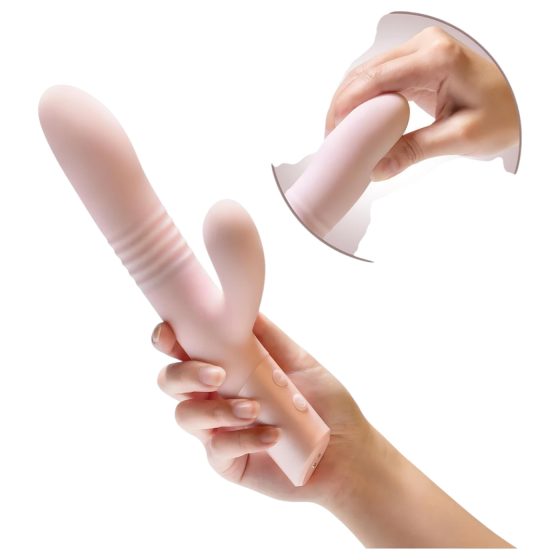 Blush Fraya - thrusting vibrator with clitoral arm (pink)