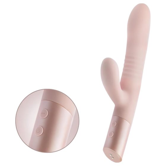 Blush Fraya - thrusting vibrator with clitoral arm (pink)