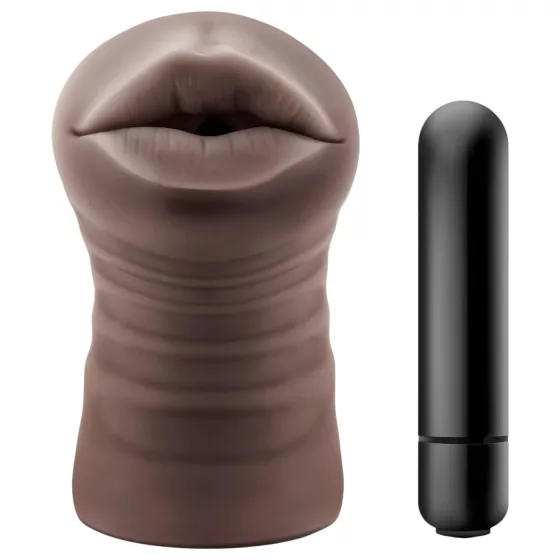 Enlust Crystal - Vibrating Artificial Mouth with AI Images (Brown)