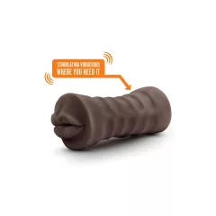   Enlust Crystal - Vibrating Artificial Mouth with AI Images (Brown)