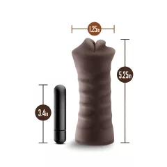   Enlust Crystal - Vibrating Artificial Mouth with AI Images (Brown)