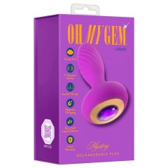 Oh My Gem - vibrating anal plug with purple gem