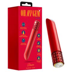 Oh My Gem - Rechargeable Lipstick Vibrator (Red)