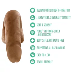 Blush UrSelf Affirm - lifelike dildo (brown) - 13 cm