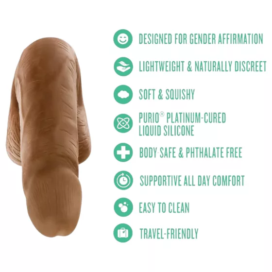 Blush UrSelf Affirm - lifelike dildo (brown) - 13 cm
