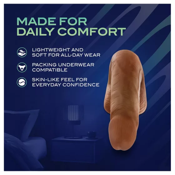 Blush UrSelf Affirm - lifelike dildo (brown) - 13 cm