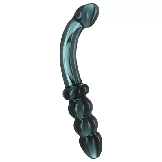 Prisms Hamsa - Dual-Ended G-Spot Glass Dildo (Green)