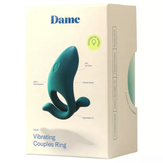 Dame Hug - Adjustable Vibrating Penis Ring (Green)