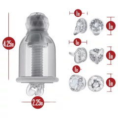   Blush Temptasia - rotating‑head nipple stimulator (transparent)