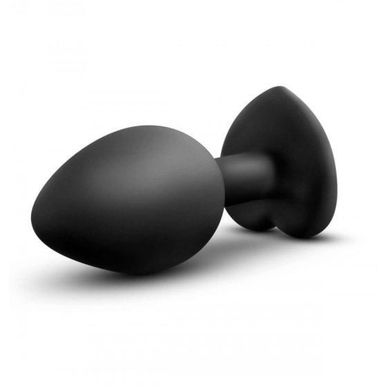 Temptasia M - silver stoned corded anal dildo (black) - medium