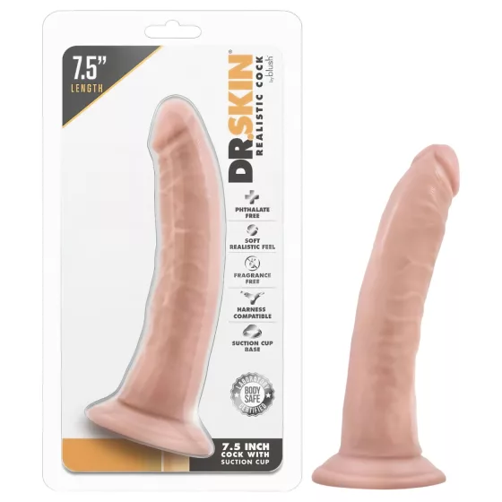 Dr. Skin 7.5 - Suction Cup Realistic Dildo - Natural (6.9")"