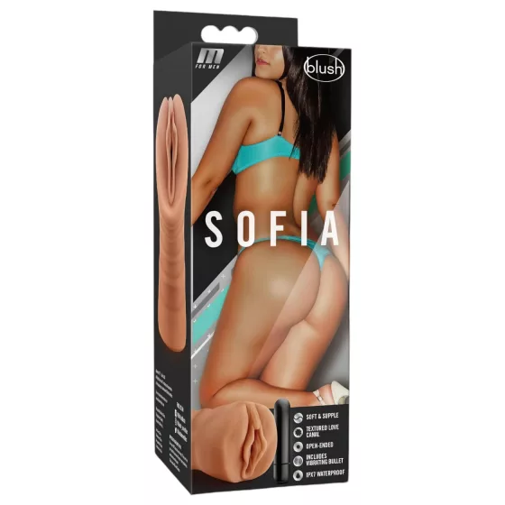 M For Men Sofia - Vibrating Pocket Pussy (Natural)