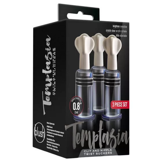 Blush Temptasia - clitoral and nipple suction set (clear)
