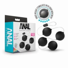 Anal Adventures Platinum - anal beads (black)