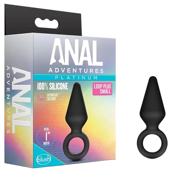 Anal Adventures Platinum S - Anal Plug (Black) - Small