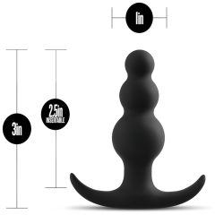 Anal Adventures Platinum - Beaded Anal Plug (Black)