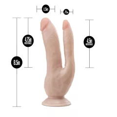 Dr. Skin 8 - Suction Cup Double Dildo (Natural)