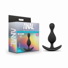 Anal Adventures Platinum Wave Plug - Anal Dildo (black)