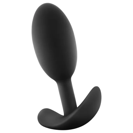 Anal Adventures Platinum M - Black Medium Anal Plug