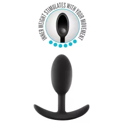 Anal Adventures Platinum M - Black Medium Anal Plug