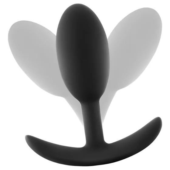 Anal Adventures Platinum M - Black Medium Anal Plug