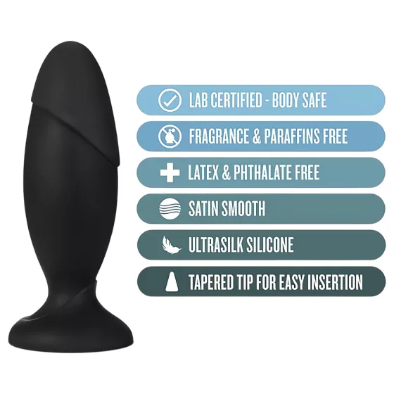 Anal Adventures Platinum Rocket - Large Anal Plug (Black)